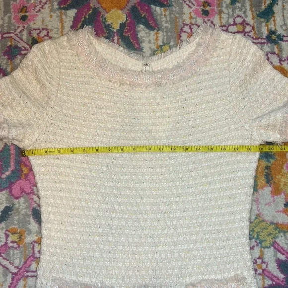 St.John Tweed Sheath Dress Pink French Rose Combo With Silver Metallic Size 10 - Picture 14 of 16